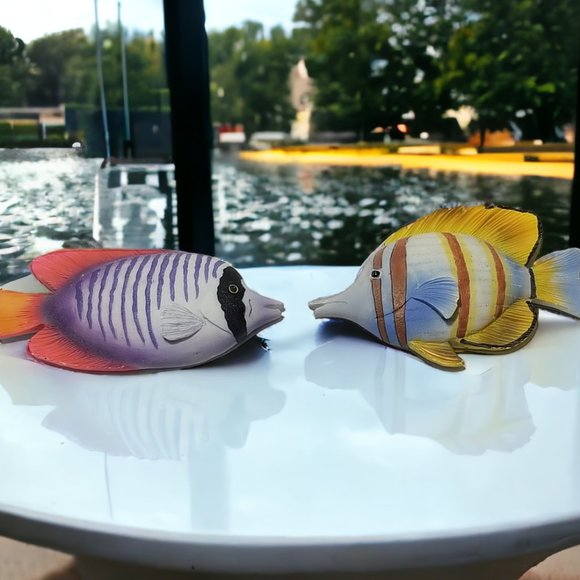 unknown Accents Vintage 3d Resin Fish Wall Plaques
